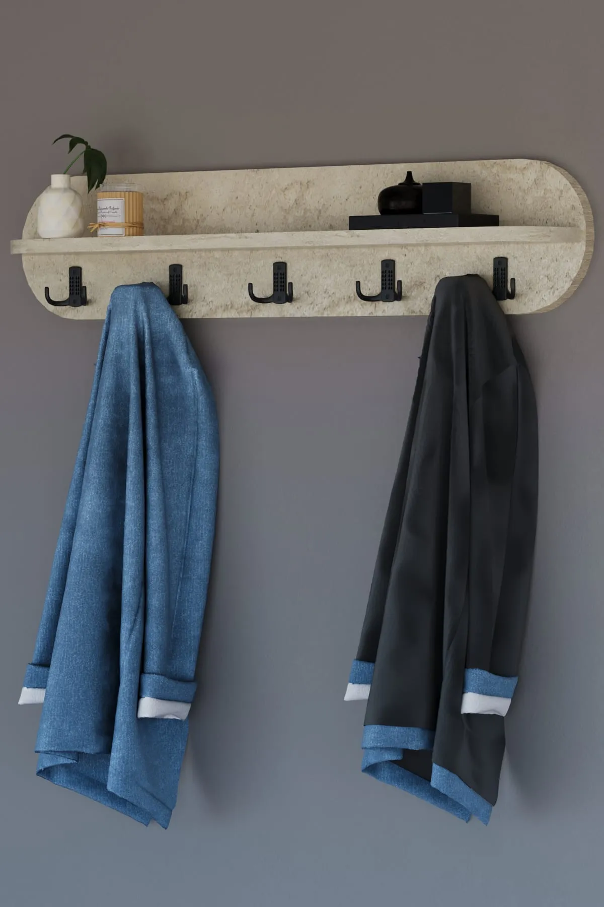 Duvar Elbise Askılığı 90 Cm Traverten